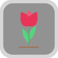 tulipano piatto il giro angolo icona design vettore