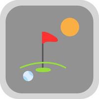 golf piatto il giro angolo icona design vettore