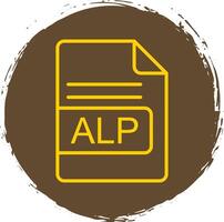 alp file formato linea pendenza icona design vettore