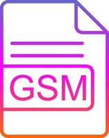 gsm file formato linea pendenza icona design vettore