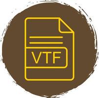 vtf file formato linea pendenza icona design vettore