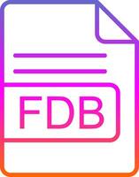 fdb file formato linea pendenza icona design vettore