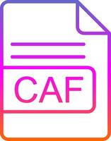 caf file formato linea pendenza icona design vettore