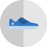 sneaker piatto scala icona design vettore