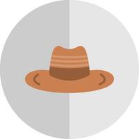 cowboy cappello piatto scala icona design vettore