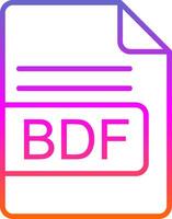 bdf file formato linea pendenza icona design vettore