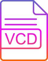 vcd file formato linea pendenza icona design vettore