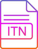 itn file formato linea pendenza icona design vettore