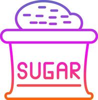 zucchero linea pendenza icona design vettore