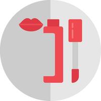 labbro gloss piatto scala icona design vettore