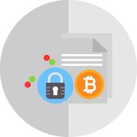 bitcoin tecnologia piatto scala icona design vettore