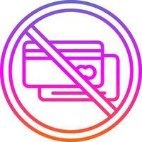 Proibito cartello linea pendenza icona design vettore