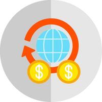 globale finanza piatto scala icona design vettore