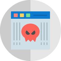 il malware piatto scala icona design vettore