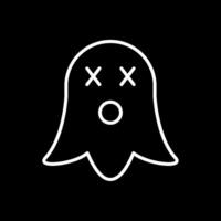 fantasma linea rovesciato icona design vettore
