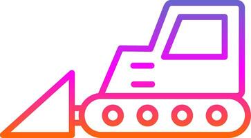 bulldozer linea pendenza icona design vettore