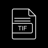 tif file formato linea rovesciato icona design vettore
