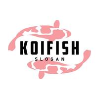 koi pesce logo semplice design illustrazione vettore