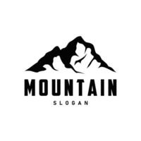 montagna logo, natura paesaggio, premio elegante semplice disegno, illustrazione simbolo modello icona vettore