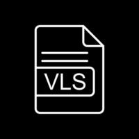vls file formato linea rovesciato icona design vettore