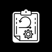 agile glifo rovesciato icona design vettore