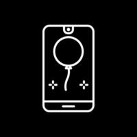 mobile linea rovesciato icona design vettore