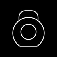 kettlebell linea rovesciato icona design vettore