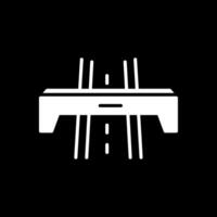 autostrada glifo rovesciato icona design vettore