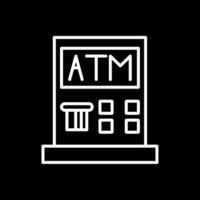 ATM macchina linea rovesciato icona design vettore