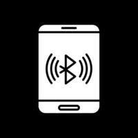 Bluetooth glifo rovesciato icona design vettore