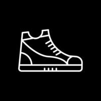 sneaker linea rovesciato icona design vettore