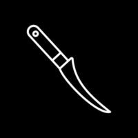 disossamento coltello linea rovesciato icona design vettore