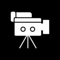 telecamera glifo rovesciato icona design vettore