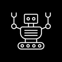 robot linea rovesciato icona design vettore