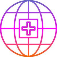 globale medico servizio linea pendenza icona design vettore