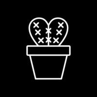 cactus linea rovesciato icona design vettore