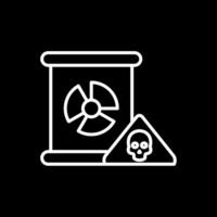 nucleare Pericolo linea rovesciato icona design vettore