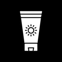 crema solare crema glifo rovesciato icona design vettore
