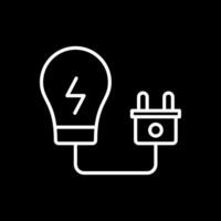 elettricità linea rovesciato icona design vettore