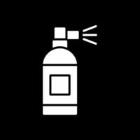 spray può glifo rovesciato icona design vettore
