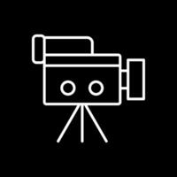 telecamera linea rovesciato icona design vettore