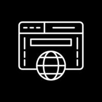 sito web linea rovesciato icona design vettore