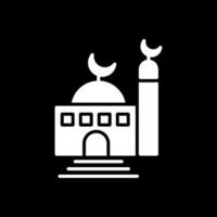 moschea glifo rovesciato icona design vettore