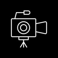 telecamera linea rovesciato icona design vettore