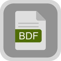 bdf file formato piatto il giro angolo icona design vettore