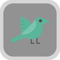ornitologia piatto il giro angolo icona design vettore