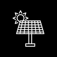solare energia linea rovesciato icona design vettore