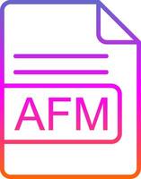 afm file formato linea pendenza icona design vettore