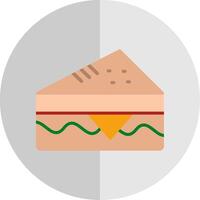 Sandwich piatto scala icona design vettore
