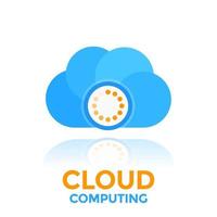 icona di cloud computing vettore